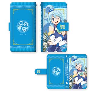 [KonoSuba: God`s Blessing on this Wonderful World! 2] Book Style Smart Phone Case Ver.2 L Size Design 01 (Aqua) (Anime Toy)