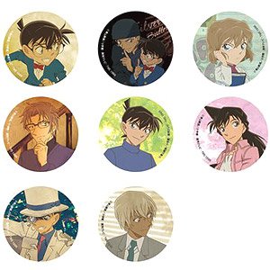 Detective Conan Chara Badge Collection Night and Day (Set of 8) (Anime Toy)