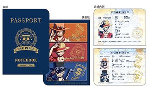 One Piece Passport Style Notebook (B Luffy / Ace / Sabo) (Anime Toy)