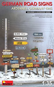 German Road Signs (Ardennes, Germany 1945) (Plastic model)