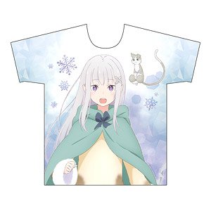 [Re:ゼロから始める異世界生活] フルグラフィックTシャツ (エミリア＆パック) XLサイズ (キャラクターグッズ)