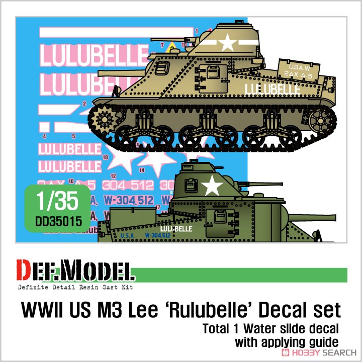 WWII US M3 Lee`Lulubelle` Decal Set Sahara1943 (Decal) Other picture1