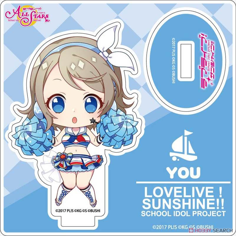 Love Live! School Idol Festival All Stars Mini Acrylic Stand You Watanabe Deformed Ver. (Anime Toy) Item picture1