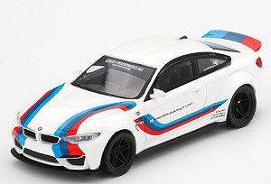 LB★WORKS BMW M4 ホワイト/Mストライプ (左ハンドル) (ミニカー)