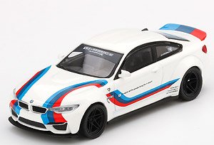 LB Works BMW M4 White / M Stripe (LHD) (Diecast Car)