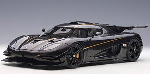 Koenigsegg One:1 (Carbon Black/Golden Stripes) (Diecast Car)