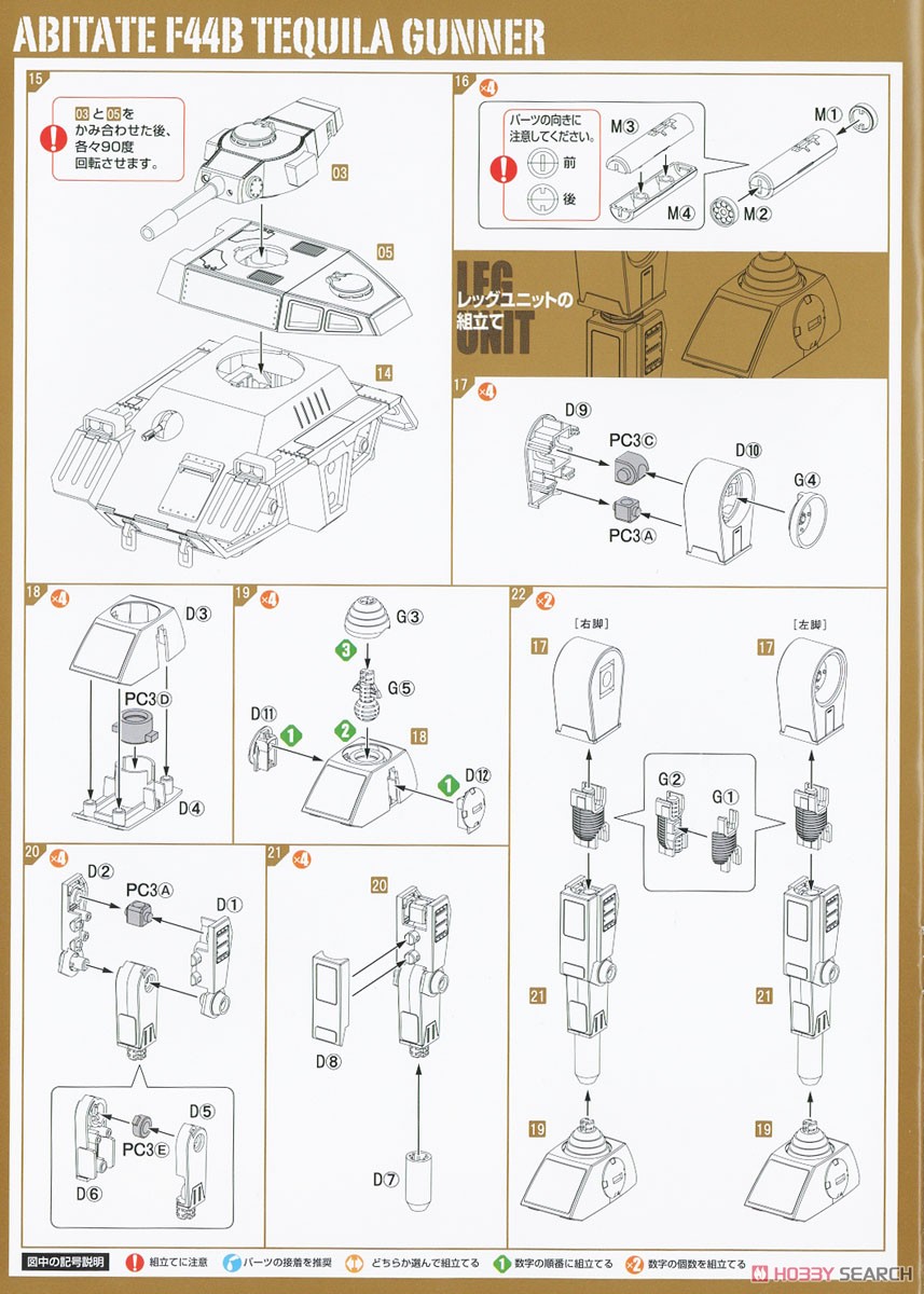 アビテート F44B テキーラガンナー (プラモデル) 設計図3