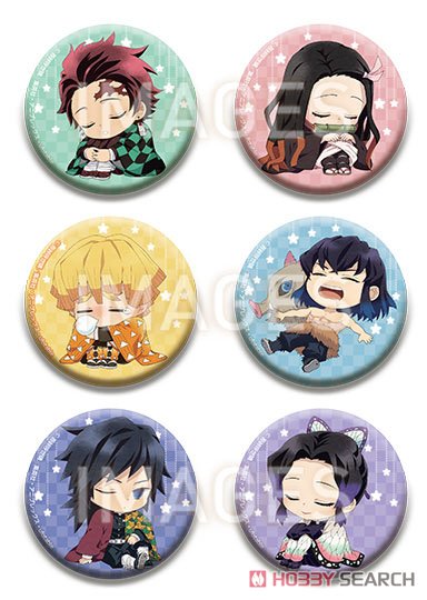 Demon Slayer: Kimetsu no Yaiba Japanese Paper Style Can Badge (Set of 6) (Anime Toy) Item picture7
