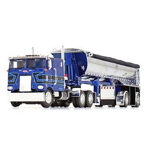 Peterbilt 352COE 110 Inch Sleeper with MAC Half Round End Dump Spread Axle Trailer (Diecast Car)