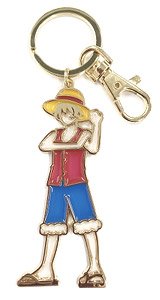One Piece Stained Glass Style Key Chain Monkey D. Luffy East Blue Ver. (Anime Toy)