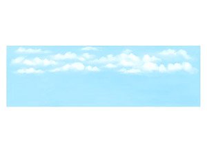 SK-19 Large Sky with Clouds Backscene (Model Train)