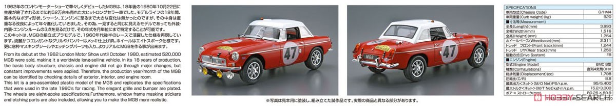 BLMC G/HM4 MG-B CLUB RALLY Ver.`66 (プラモデル) その他の画像2