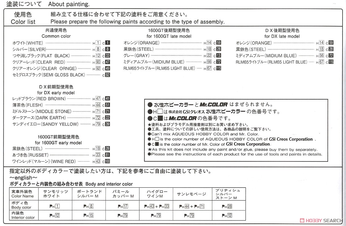 トヨタ E71/70 カローラセダン GT/DX `79 (プラモデル) 塗装2