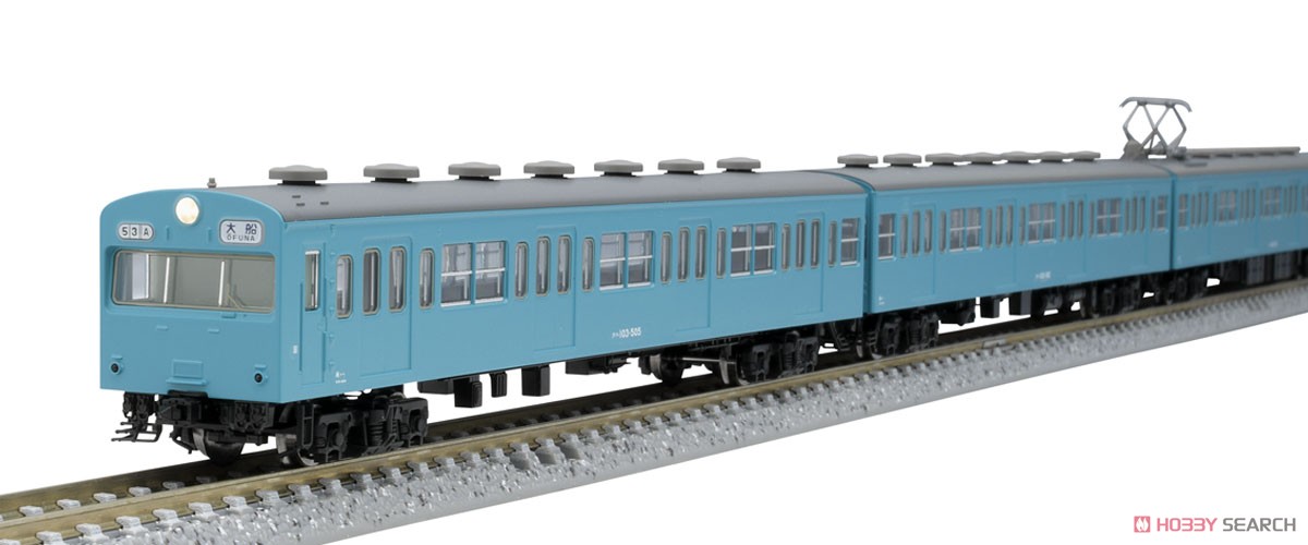 J.N.R. Commuter Train Series 103 (Original Style/Non-air-conditioned/Sky Blue) Standard Set (Basic 3-Car Set) (Model Train) Item picture8