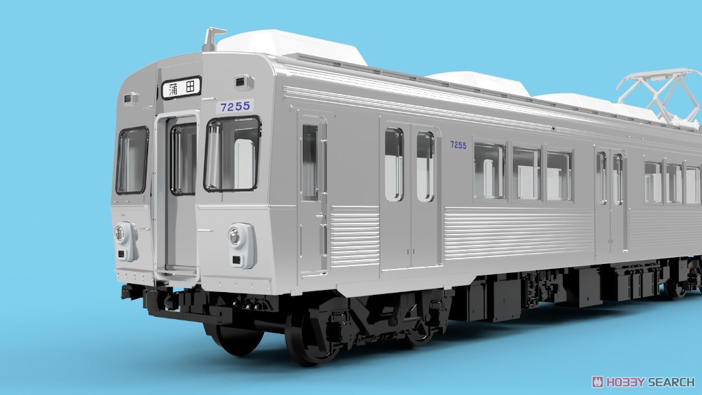 16番(HO) T-Evolution 東急電鉄 7200系 冷房車 前面ステップ付 2輌セット (2両セット) (プラスティック製ディスプレイモデル) (鉄道模型) その他の画像3