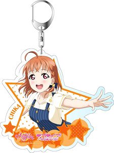 ラブライブ！ スクールアイドルフェスティバル ALL STARS デカキーホルダー 高海千歌 素敵なところへご招待！ver (キャラクターグッズ)