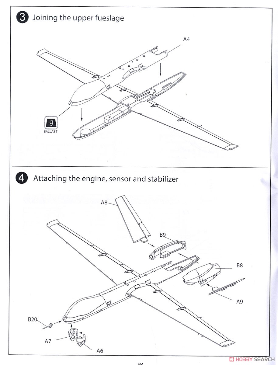 MQ-9 リーパー 軍用無人航空機 (プラモデル) 設計図2