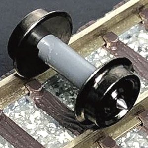 [ 8642 ] Non-Current Collector Wheels (Black, Plastic Axle) (8 Pieces for 2 Car) (Model Train)