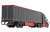 2018 Freightliner Cascadia High-Roof Sleeper Cab w/53 feet Wabash DuraPlate Trailer w/Skirt Red/Black (Diecast Car) Item picture2