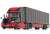 2018 Freightliner Cascadia High-Roof Sleeper Cab w/53 feet Wabash DuraPlate Trailer w/Skirt Red/Black (Diecast Car) Item picture1