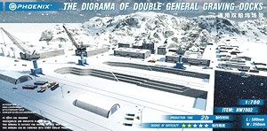 Diorama of Double General Graving Docks (25 x 50cm) (Plastic model)