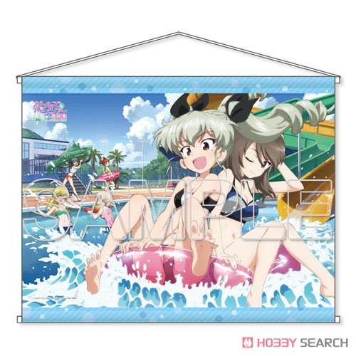 『ガールズ＆パンツァー』 B2タペストリー ～アンチョビとミカのウォータースライダーver.～ (キャラクターグッズ) 商品画像1