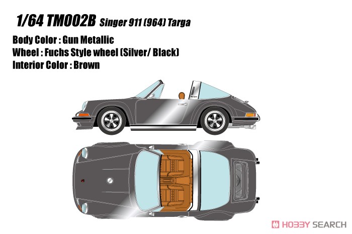 Singer 911 (964) Targa ガンメタリック (ミニカー) その他の画像1