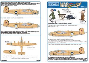 WW.II U.S. B-24D Liberator Snow White and the Seven Dwarfs Squadron Decal Set 1 (Decal)