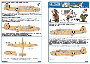 WW.II U.S. B-24D Liberator Snow White and the Seven Dwarfs Squadron Decal Set 4 (Decal)