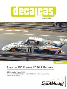 ポルシェ クレマー935K3 ディック・バーバーレーシング 1980年ル・マン24時間 デカールセット (デカール)