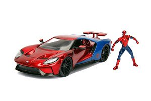 Ford GT w/ Spider-Man Figure (Spider-Man) (Diecast Car)
