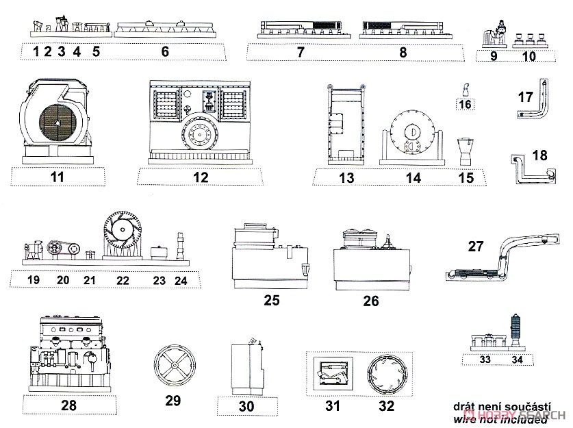 Pz.38(t) Ausf.E/F Engine Set (for Tamiya) (Plastic model) 設計図7