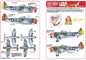 WW.II アメリカ軍 P-47D サンダーボルト レイザーバック 第56戦闘グループ デカールセット 4 (デカール)