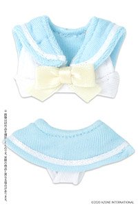 Sailor Bikini Set (White x Light Blue) (Fashion Doll)
