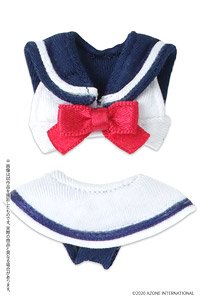 Sailor Bikini Set (White x Navy) (Fashion Doll)