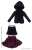 Girls Holiday Set 2020 (Black x Red) (Fashion Doll) Item picture1