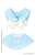 PNS Sailor Bikini Set (White x Light Blue) (Fashion Doll) Item picture1