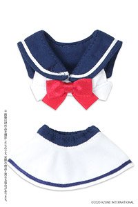 PNS Sailor Bikini Set (White x Navy) (Fashion Doll)