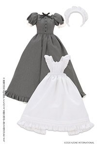 PNS Classical Long Maid Outfit (Short Sleeve) Set (Gray) (Fashion Doll)