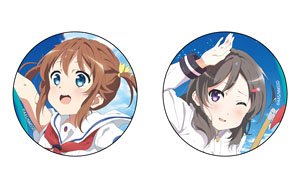 High School Fleet the Movie Can Badge Set Open the Pool Ver. (Anime Toy)