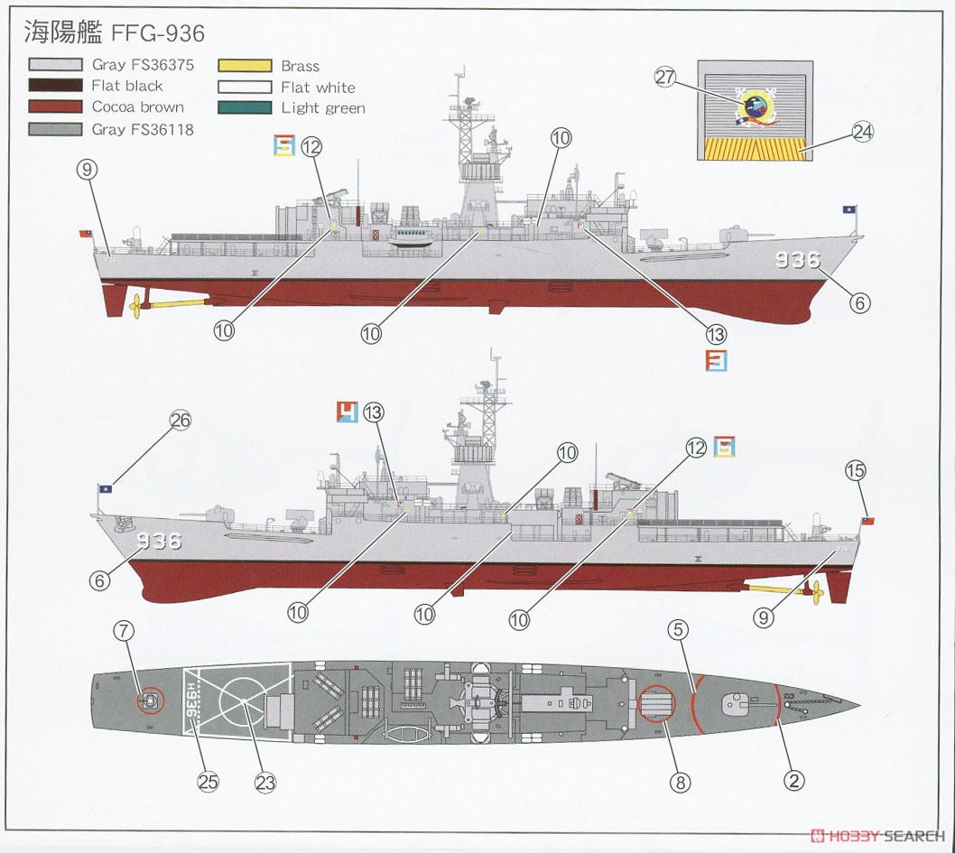 中華民国海軍 済陽級フリゲート (プラモデル) 塗装7