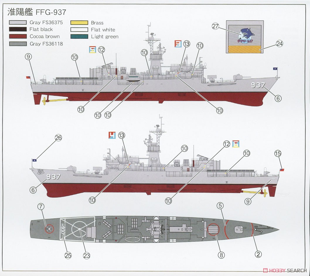 中華民国海軍 済陽級フリゲート (プラモデル) 塗装8