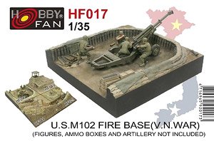 アメリカ軍 M102榴弾砲陣地＆弾薬 (ベトナム戦争) (プラモデル)