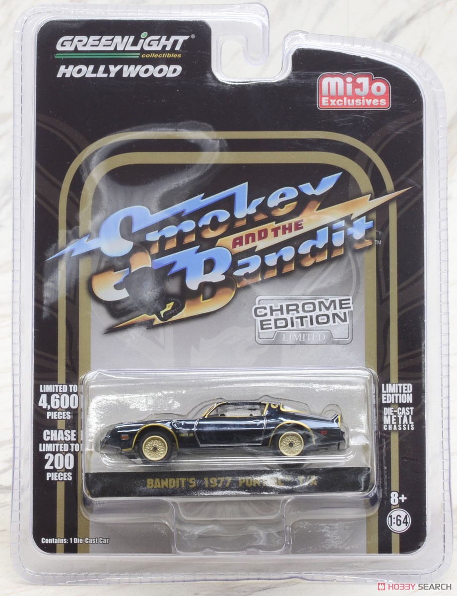 Smokey and the Bandit (1977) - 1977 Pontiac Trans Am Chrome Black (Diecast Car) Package2