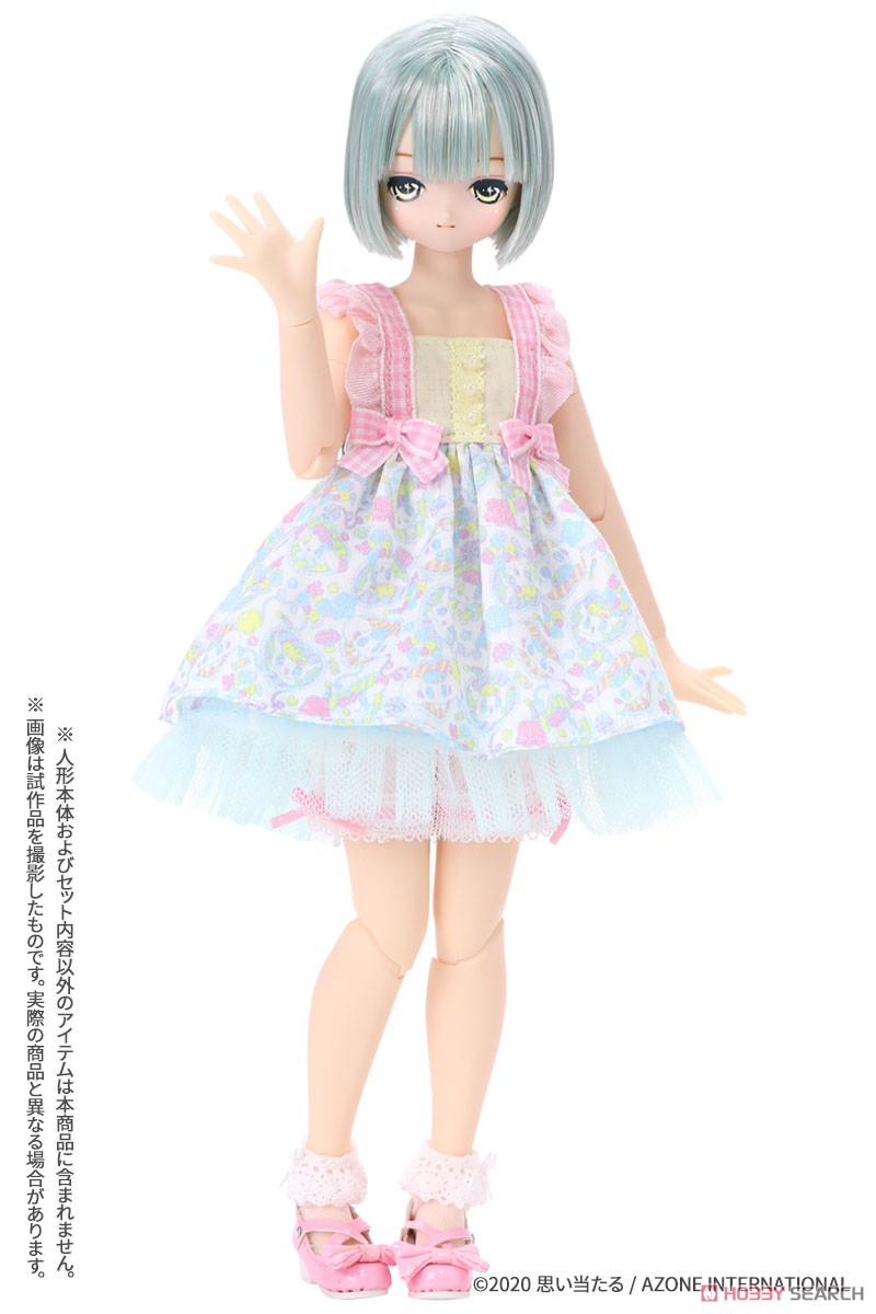 Kinoko Planet x Peropero Sparkles [Pop`n One-piece] Set (Pink x Yellow) (Fashion Doll) その他の画像2