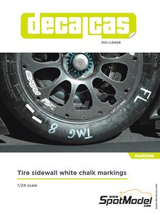 Tire Sidewall White Chalk Markings Decal Set (Decal)