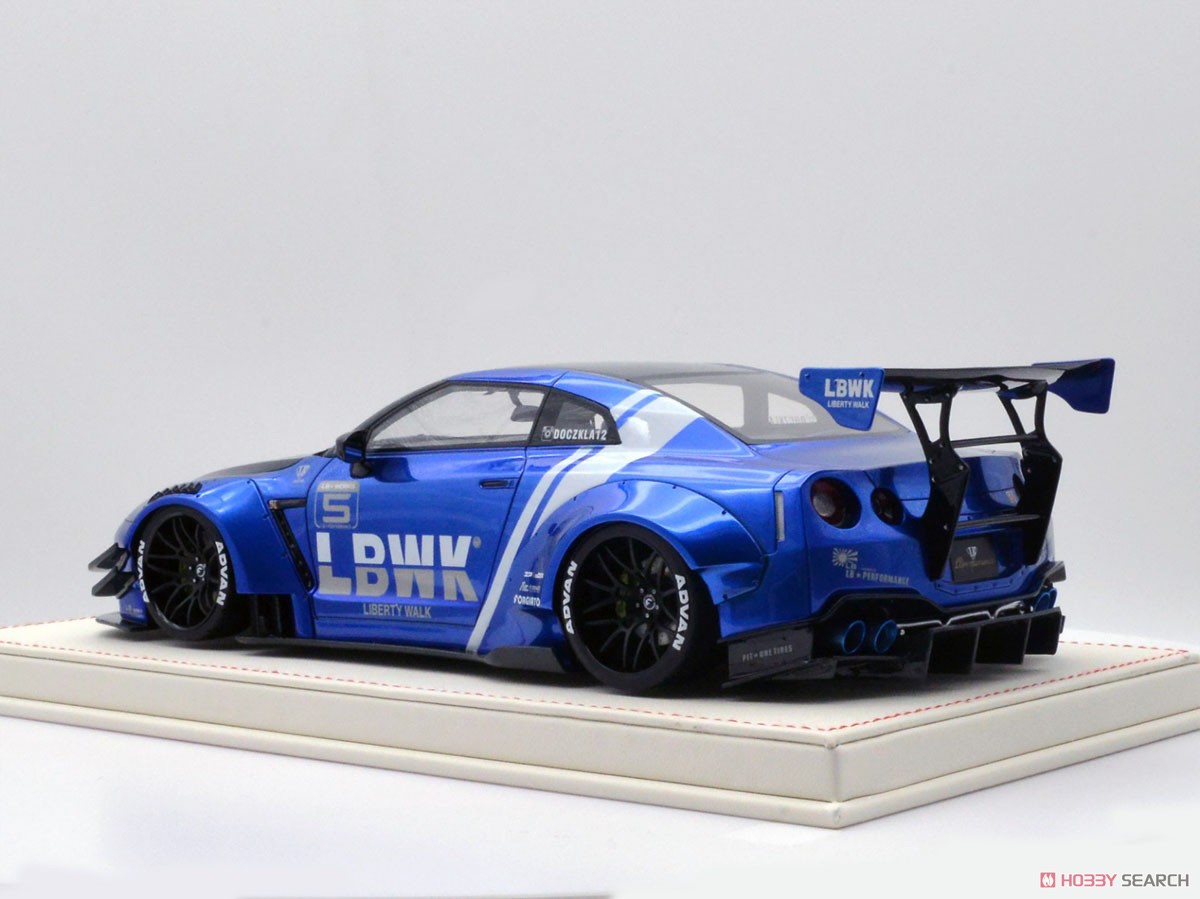 LB-WORKS Nissan GT-R R35 V2.0 LBWK Blue (Diecast Car) Item picture2