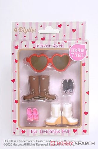 SHOP限定 ブライスグッズ アイラブシューズセット レッド (ドール) パッケージ1