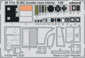 B-26C インベーダー 機首内装エッチングパーツ (ICM用) (プラモデル)