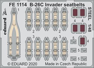 B-26C インベーダー シートベルト (ステンレス製) (ICM用) (プラモデル)